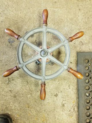 Antique/vintage Rare Ships Wheel Rope Winder For Sailboat/yacht/ship