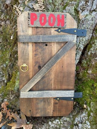 Disney Winnie The Pooh Home Door.  Hand Crafted,  100 Acre Wood In Your Back Yard