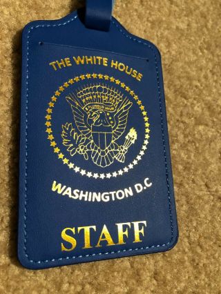 Gold Presidential Seal,  Blue White House Staff Luggage Tag (set Of Four Tags)