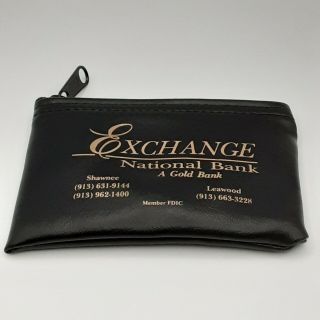 Vintage Exchange National Bank Coin Purse Pouch Small Money Bag Advertising Rare 2