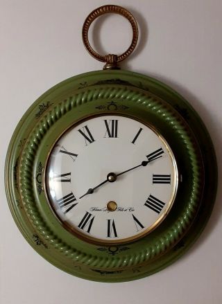 Vintage Henri Lagin Fils Et Cie Pocket Watch Wall Hanging Clock Converted