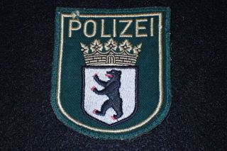 Vintage German Police Polizei Berlin 3 " Embroidered Uniform Patch Good,