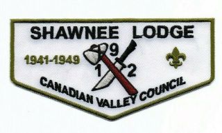 Boy Scout Oa Lodge 133 Ma - Nu 192 Shawnee Historical Issue Lodge Flap