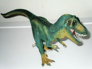 Schleich Green T - Rex Tyrannosaurus Rex Dinosaur Figure Toy Moveable Jaw W/ Tag