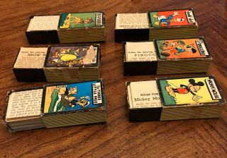 Vintage 1946 Disney Mickey Mouse Library of Card Games by Russel Mfg Vol 1 - 6. 2
