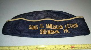 Vintage Sons Of The American Legion Shamokin Pa Felt Hat