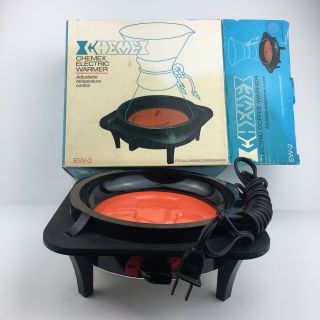 Vintage 1970s Mcm Chemex Electric Coffee Warmer Box Ew2 Heating Trivet