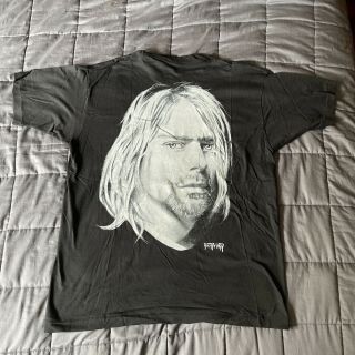 Vintage 1990s Nirvana Kurt Cobain Bradford Gallery T - Shirt.  Xl.