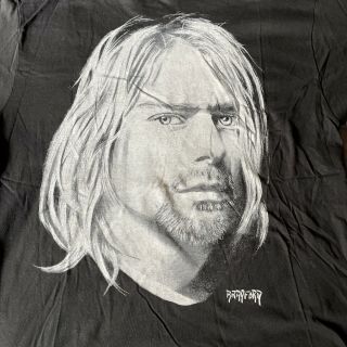Vintage 1990s Nirvana KURT COBAIN Bradford Gallery T - shirt.  XL. 2