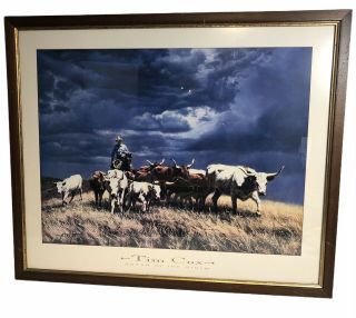 Vintage Tim Cox Print " Ahead Of The Storm " Framed