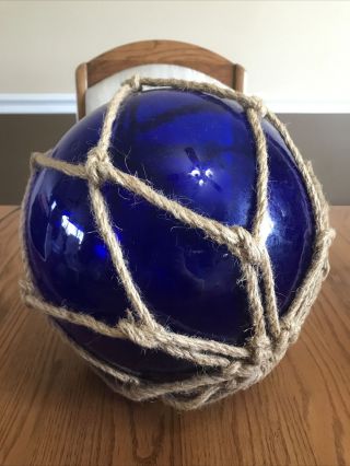 Large Glass Ball Net Float 12”
