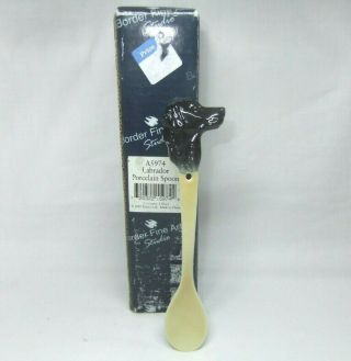 Border Fine Arts Black Labrador Dog Porcelain Spoon A 5974 - Boxed