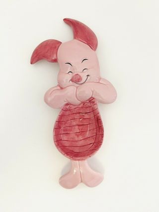 Vintage Disney Winnie The Pooh Piglet Trasure Craft Ceramic Figural Spoon Rest