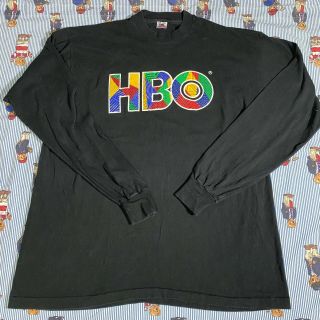 Vtg 90s Hbo Black Long Sleeve Graphic T Shirt Xxl Fruit Of The Loom Usa Movie