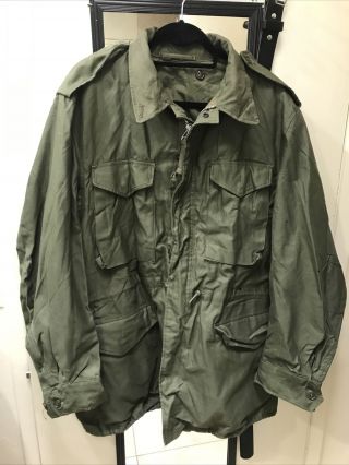 Vintage 1952 Us Army M - 1951 Korean War Field Jacket Med Long