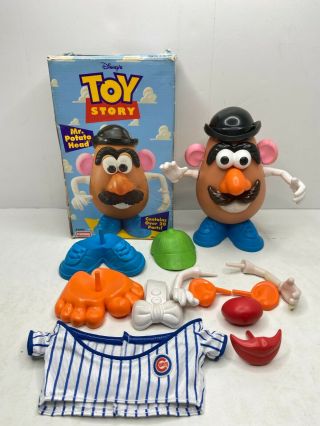 1995 Toy Story Mr Potato Head Playskool Incomplete W/ Box & Cubs Jersey