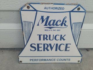 Vintage Mack Truck Service Porcelain Sign (rare)