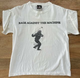 Vintage 1999 Rage Against The Machine Stone Thrower T Shirt Size M Giant Tag
