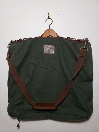 Vintage Winchester Garment Bag Filson Orvis like canvas battenkill leather 2