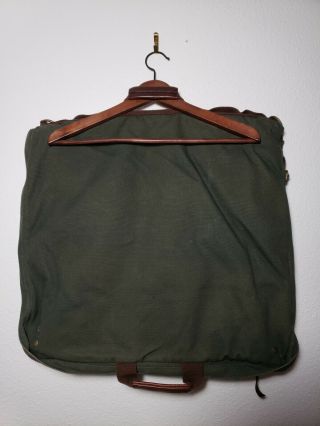 Vintage Winchester Garment Bag Filson Orvis like canvas battenkill leather 3