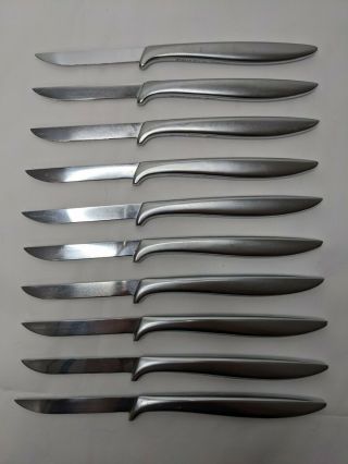 Vintage Gerber Miming Stainless Steel Steak Knife Knives 8 3/4 " Set Of 10
