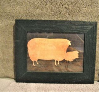 Warren Kimble Sheep Picture,  Green Frames,  Rustic,  Country,  Gc