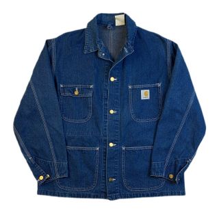 Vintage Carhartt Union Made In Usa Denim Chore Coat Men’s Jacket 42