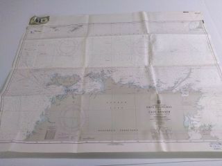 Antique Vintage Navy Nautical Chart Aeronautical Map Australia Cape Fourcroy