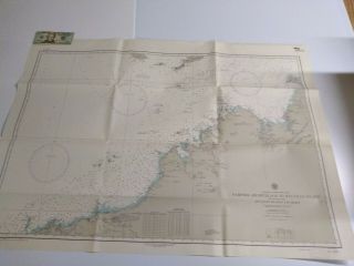 Antique Vintage Us Navy Nautical Chart Aeronautical Map Nw Australia Dampier Is