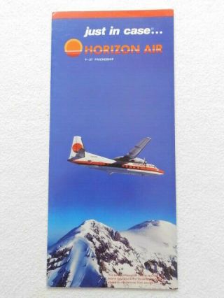 Safety Card Horizon Air Fokker F - 27 Friendship