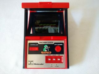 Vintage 1988 Nintendo Game Watch Panorama Screen Mario 