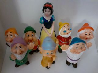 Walt Disney Snow White & The Seven Dwarfs Rubber Squeak Toys C3