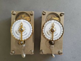 (2) Vintage Mosler Safe/vault Time Lock 120 Hr Movements