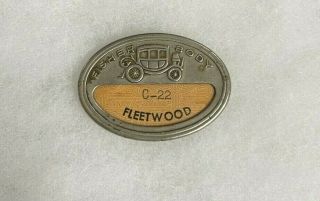 Vintage Fisher Body Cadillac Employee Fleetwood Plant Badge Pinback Circa 1930s