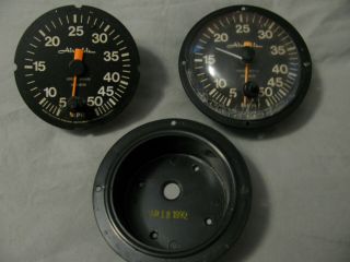 2 Airguide Boat Marine Speedometers Vintage 0 - 50 Mph - - Parts