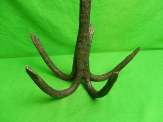 Vintage Antique Iron Maritime Nautical 5 Point Steel Grappling Hook Boat Anchor 2