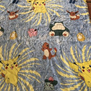 Vintage Pokemon Twin Size Comforter Blanket 1998 84 