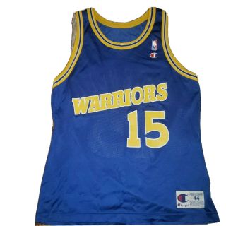 Vintage Golden State Warriors Latrell Sprewell Jersey By Champion Size 44 90s