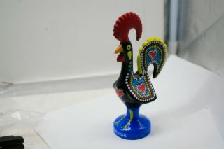 Vintage Made In Portugal Rooster Hand Painted Folk Art B1