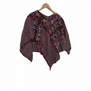 Vintage Guatemalan Embroidered Poncho
