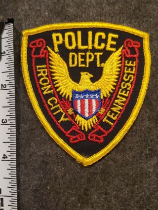 Vintage Iron City Tennessee Police Patch - Cheesecloth Back