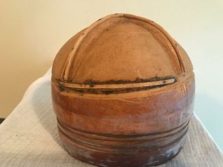 Unique Round Wood Block Crown /millinery Wood Block Hat Making /form/mold/brim
