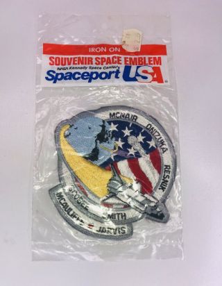 Vitg NASA Challenger Mission Patch Spaceport McCaulifte Smith Onizuka Resnik NOS 2