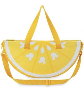 Disney Store Mickey Mouse Lemon Wedge Cooler Bag Summer Fun Shoulder Strap
