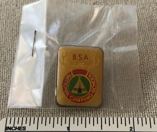 Nos National Camping School Bsa Boy Scouts Of America Pin Uniform Camp Badge