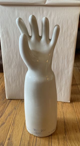 Large 22 " Tall Left Hand Porcelain Glove Mold 1980 General Porcelain Trenton Nj