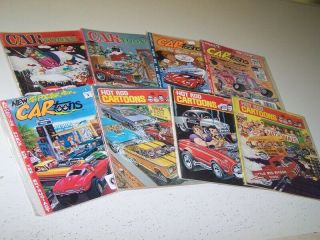 8 Vintage Hot Rod Cartoons Car Toons Magazines Comic Books Petersen Publishing