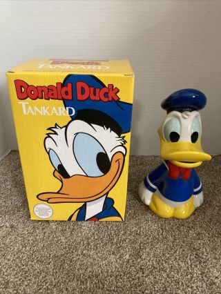 Vintage Disney Donald Duck Tankard Pitcher Stein 1st In Series