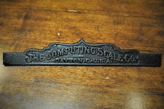 Rare Antique Victorian Scale Topper The Computing Scale Co Dayton Ohio Narrow