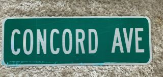 Vintage Concord Ave Harvard Square Cambridge Mass Sign 1990 - 2000 